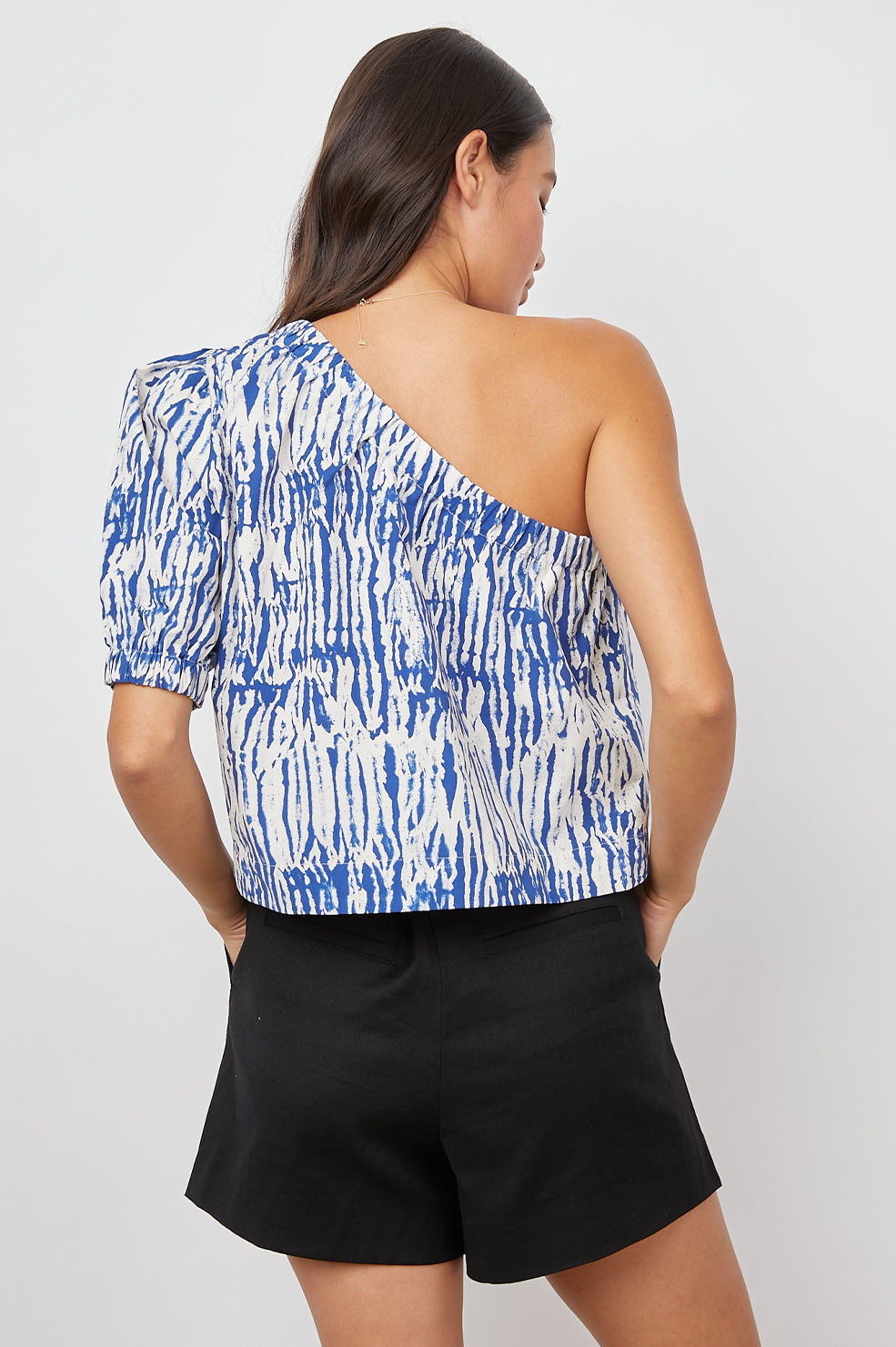 JAYLA COBALT SHIBORI BLOUSE-BACK