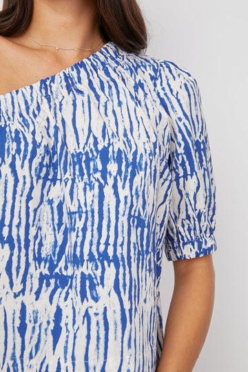 JAYLA COBALT SHIBORI BLOUSE-DETAIL