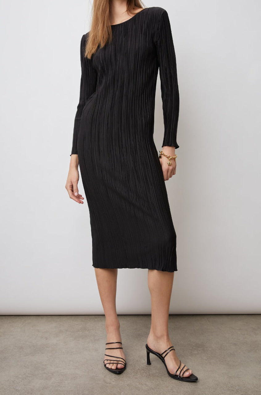 JORDY DRESS BLACK - FRONT FULL BODY STANDING