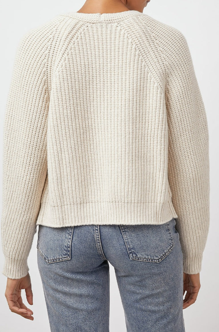 Josie Heather Taupe Cardigan - back 