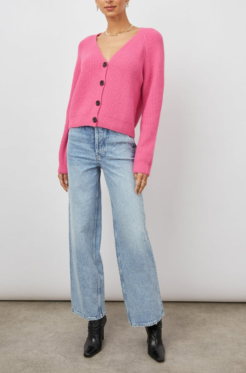 JOSIE MALIBU PINK CARDIGAN-FULL FRONT BODY