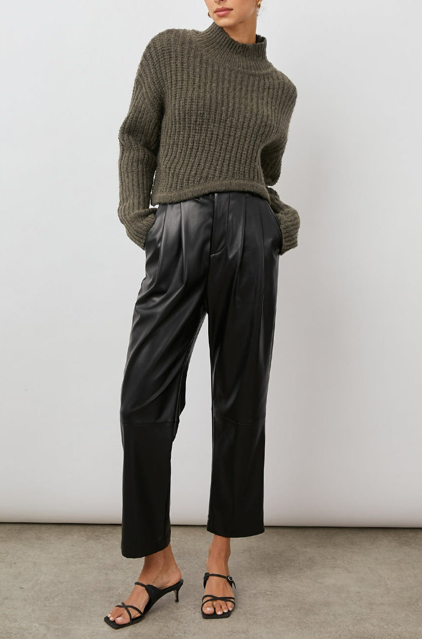 DELSEY OLIVE SWEATER- FULL FRONT BODY