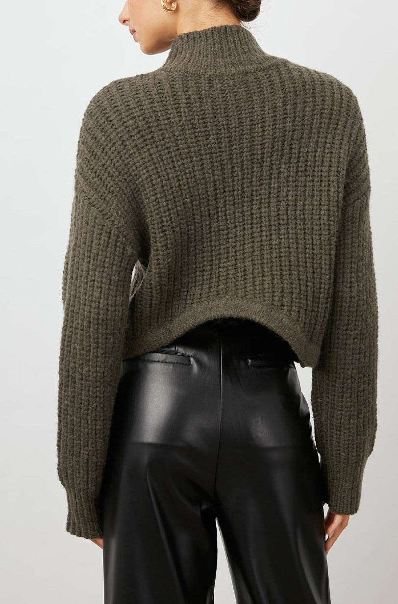 DELSEY OLIVE SWEATER- BACK