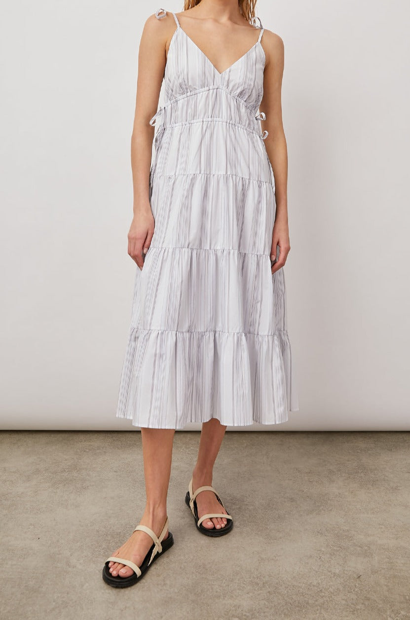 JULIA WEST SEA PORT STRIPE DRESS-FRONT FULL BODY