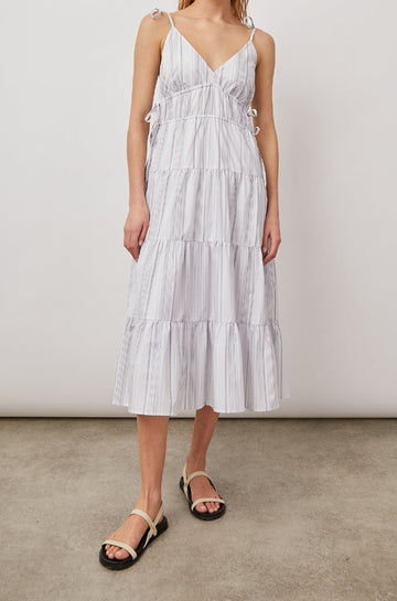 JULIA WEST SEA PORT STRIPE DRESS-FRONT FULL BODY