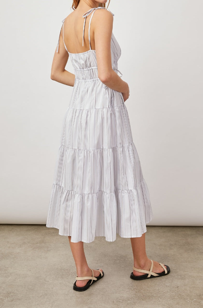 JULIA WEST SEA PORT STRIPE DRESS-SIDE ANGLE