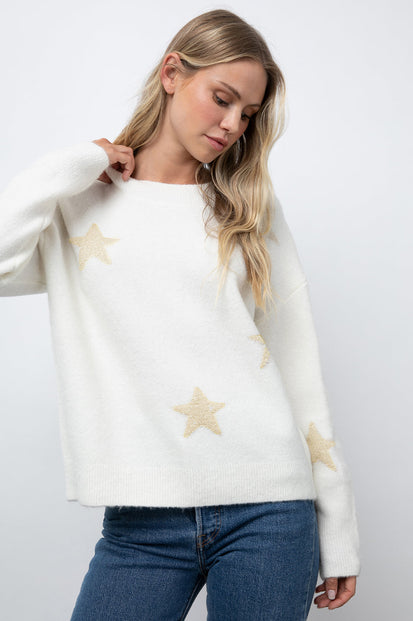 Kana White Gold Stars- front