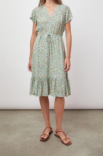 KIKI WHITE SUMMER MEADOW DRESS- FRONT