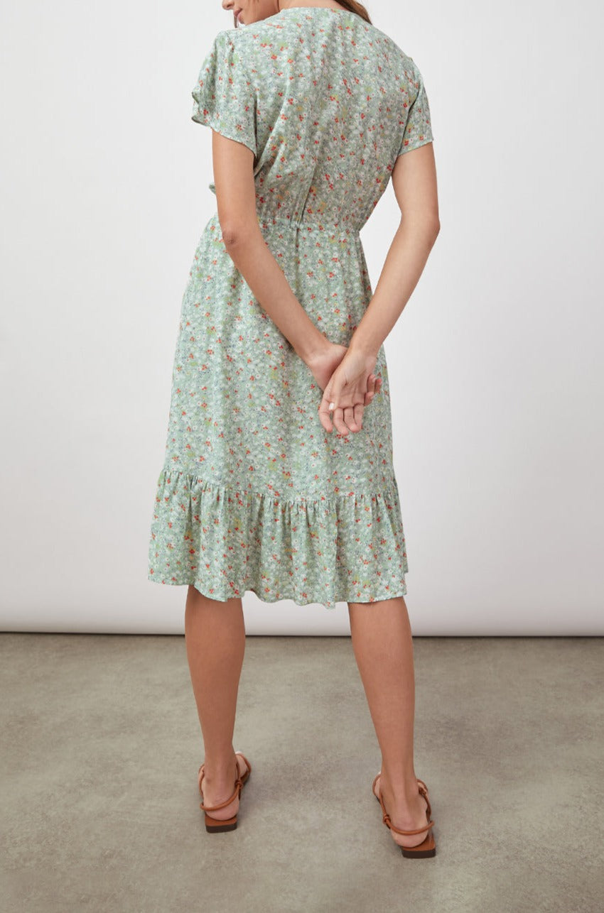 KIKI WHITE SUMMER MEADOW DRESS-BACK