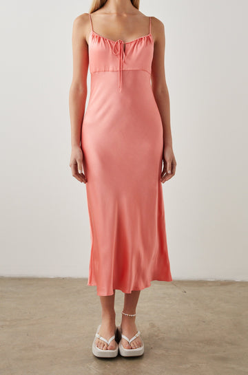 LARAMIE CORAL DRESS - FRONT