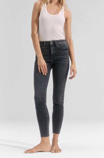 The Larchmont Coal High Rise Skinny Pants - full front body