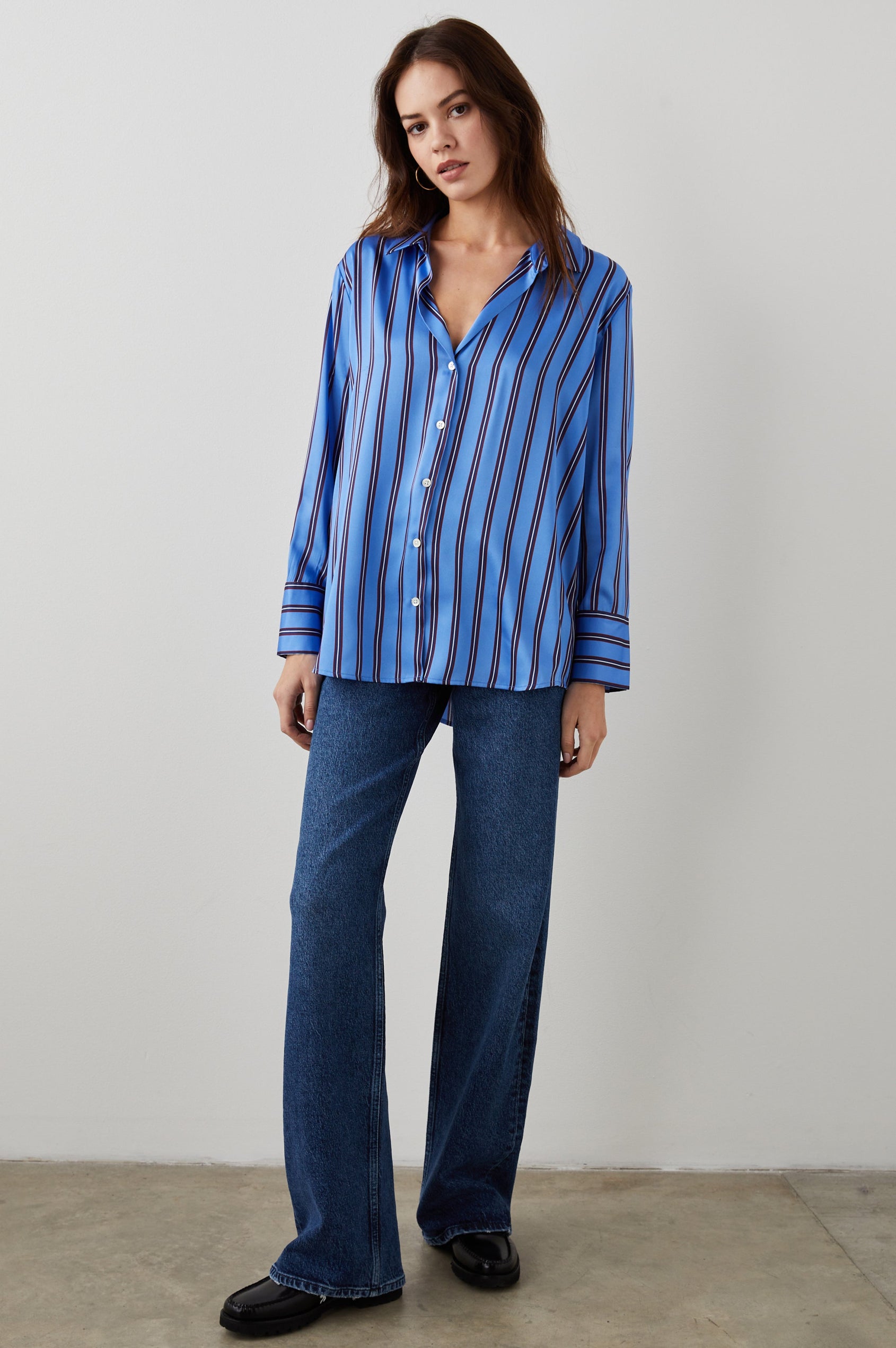 LEDGER SHIRT PRIMROSE STRIPE - FULL FRONT BODY