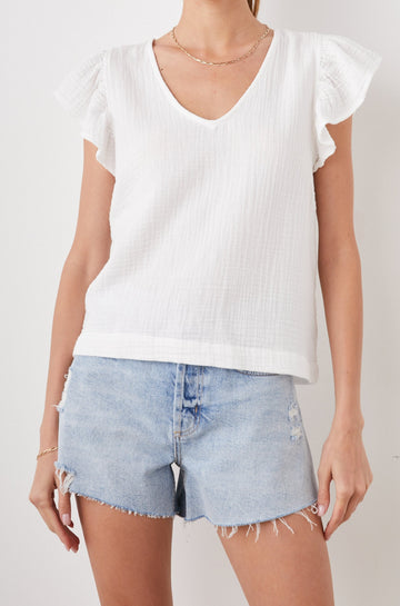 LELA TOP WHITE - FRONT