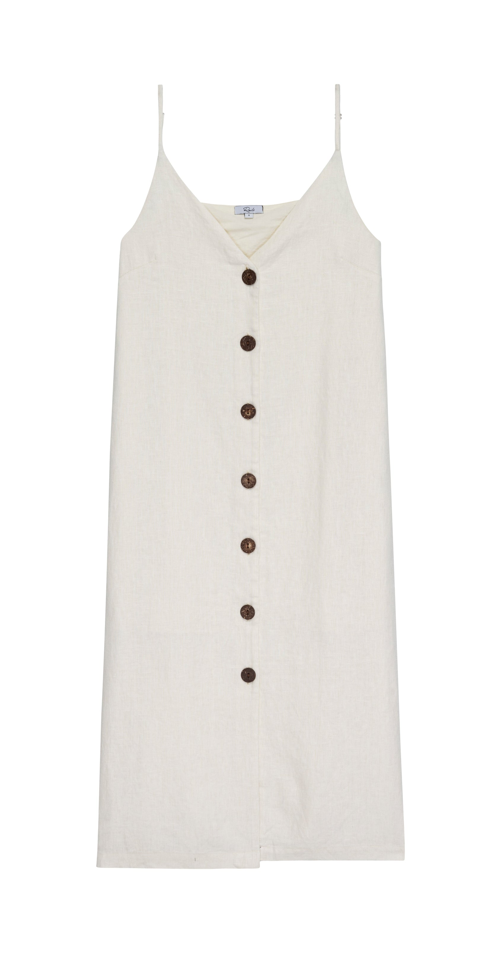 LIZZIE BISQUE BUTTON DOWN STRAPLESS DRESS-FLAT