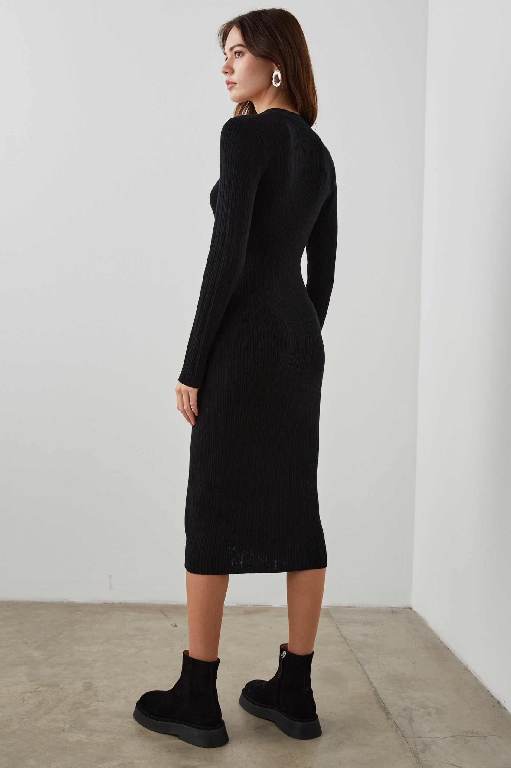 LORRAINE DRESS BLACK - BACK