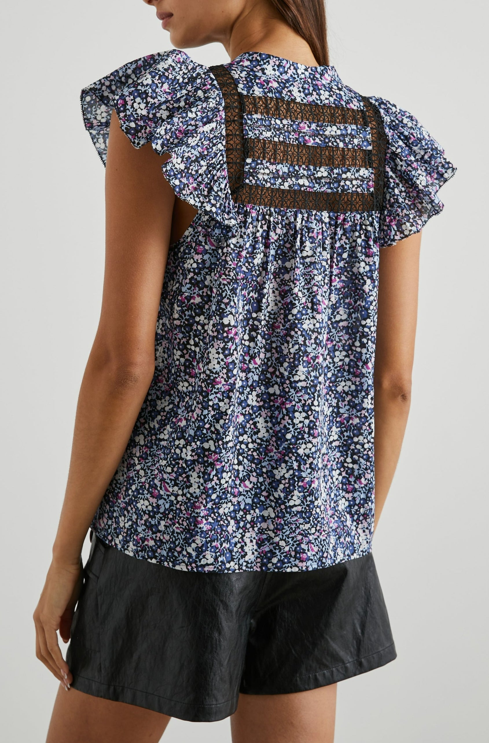 LOUELLA TOP MIDNIGHT HYACINTH - BACK