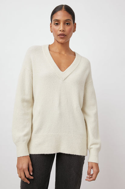 Malise Off White Sweater- front