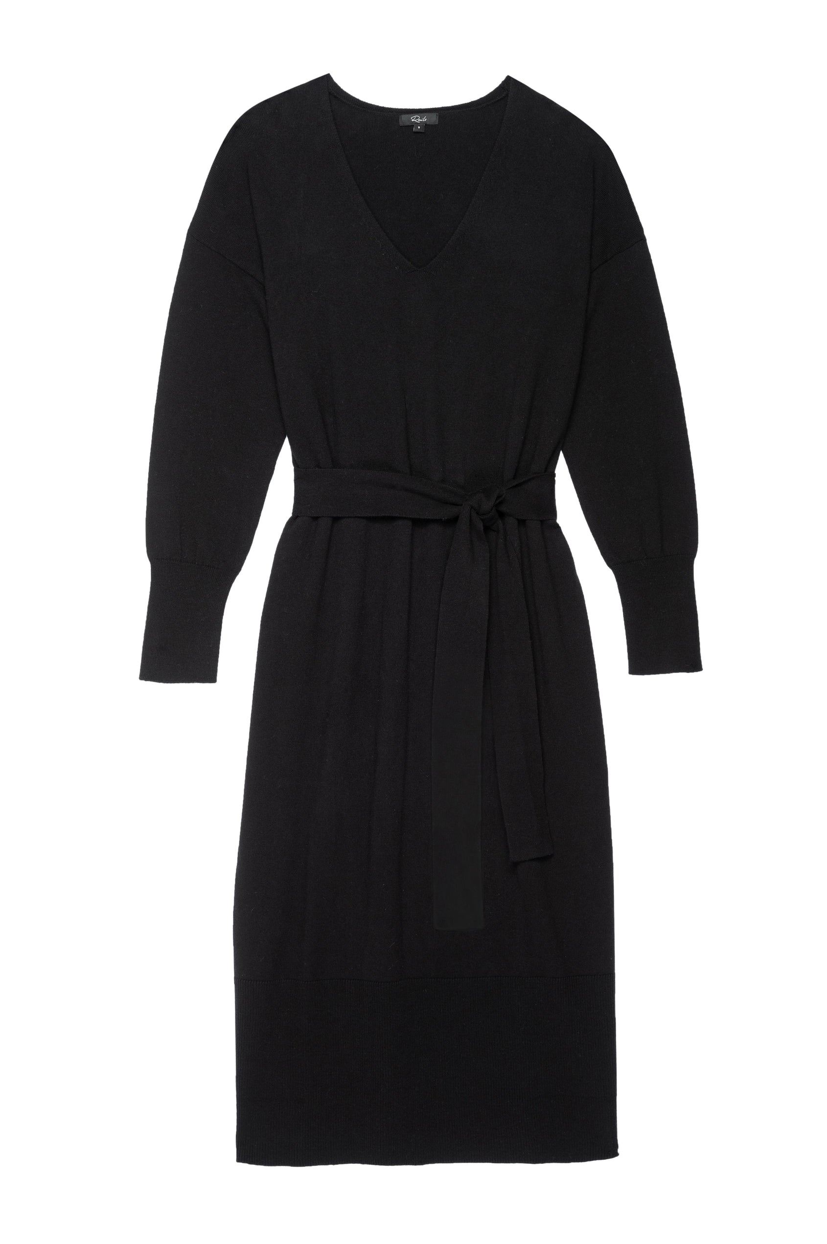 margot black sweater-dress flat