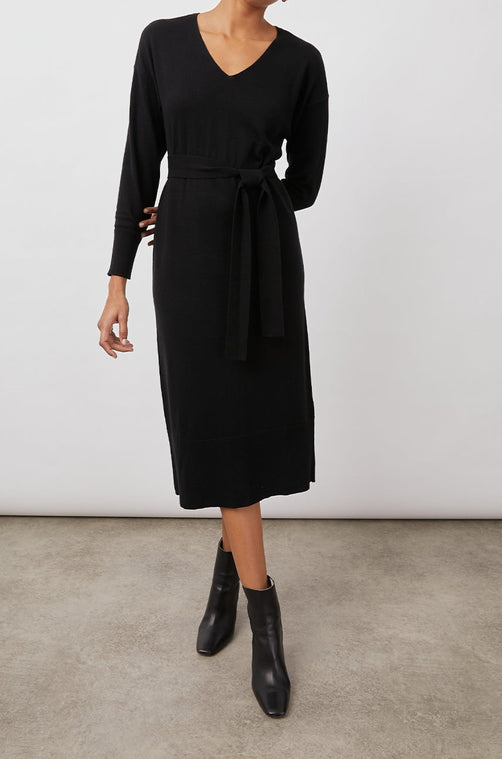 Margot Black Dress- full front body