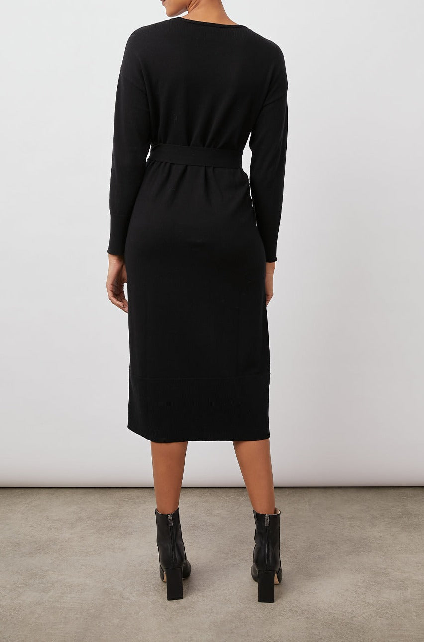 Margot Black Dress-back full body