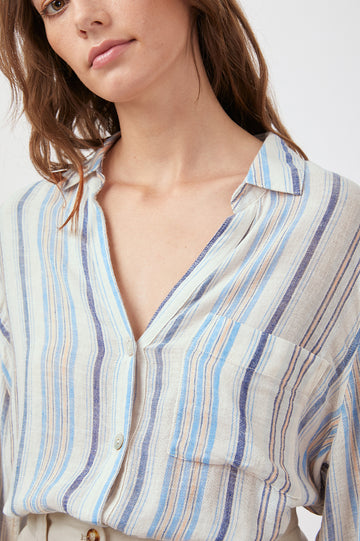 MARLOES MONTAUK STRIPE BLOUSE- DETAIL