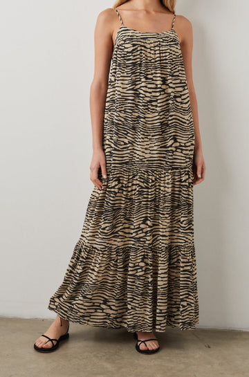 MATY DRESS SANDSTONE - FULL FRONT BODY MODEL 2