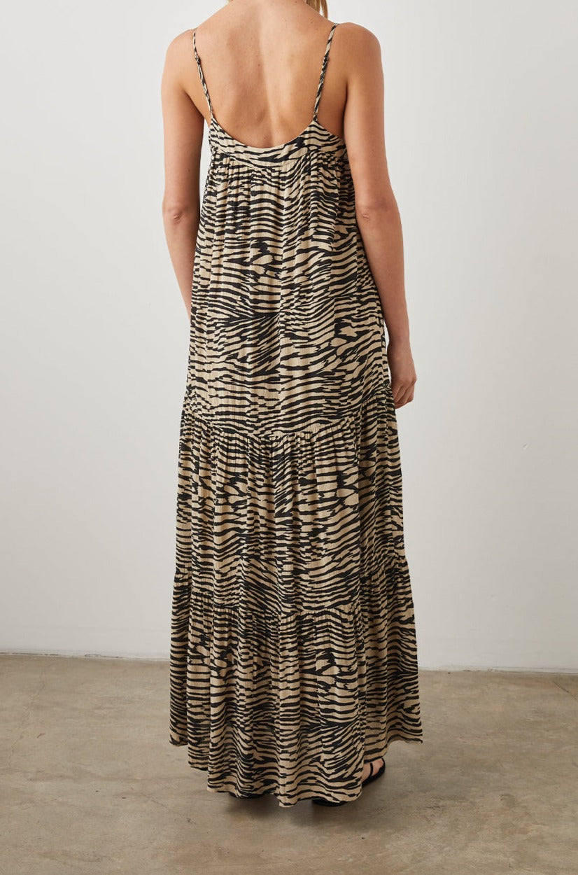 MATY DRESS SANDSTONE - BACK ANGLE MODEL 2