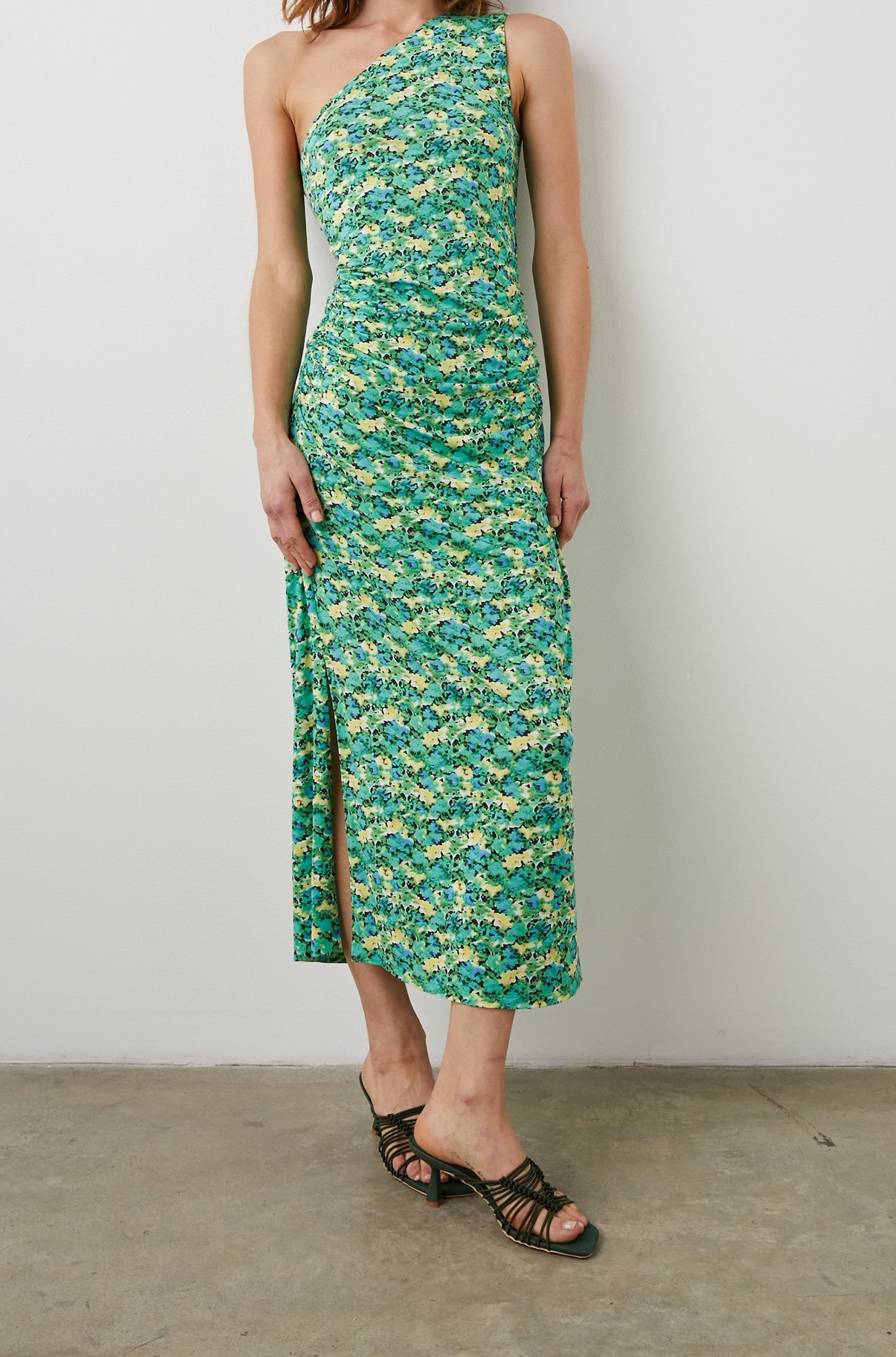  MCKAYLA DRESS WATER COLOR IVY - FULL FRONT BODY