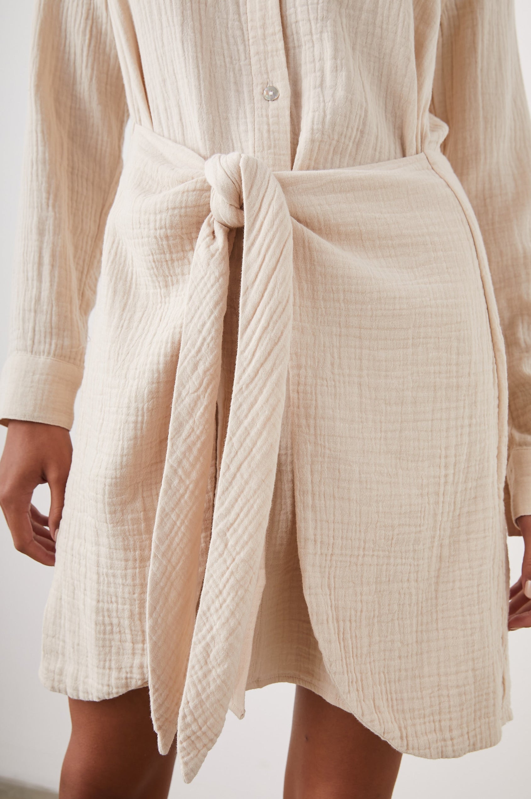 NADIA DRESS - FLAX - DETAIL