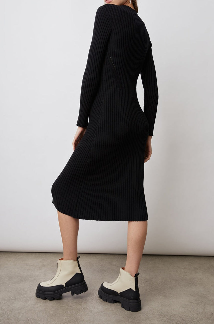 NELLIE BLACK DRESS-BACK ANGLE