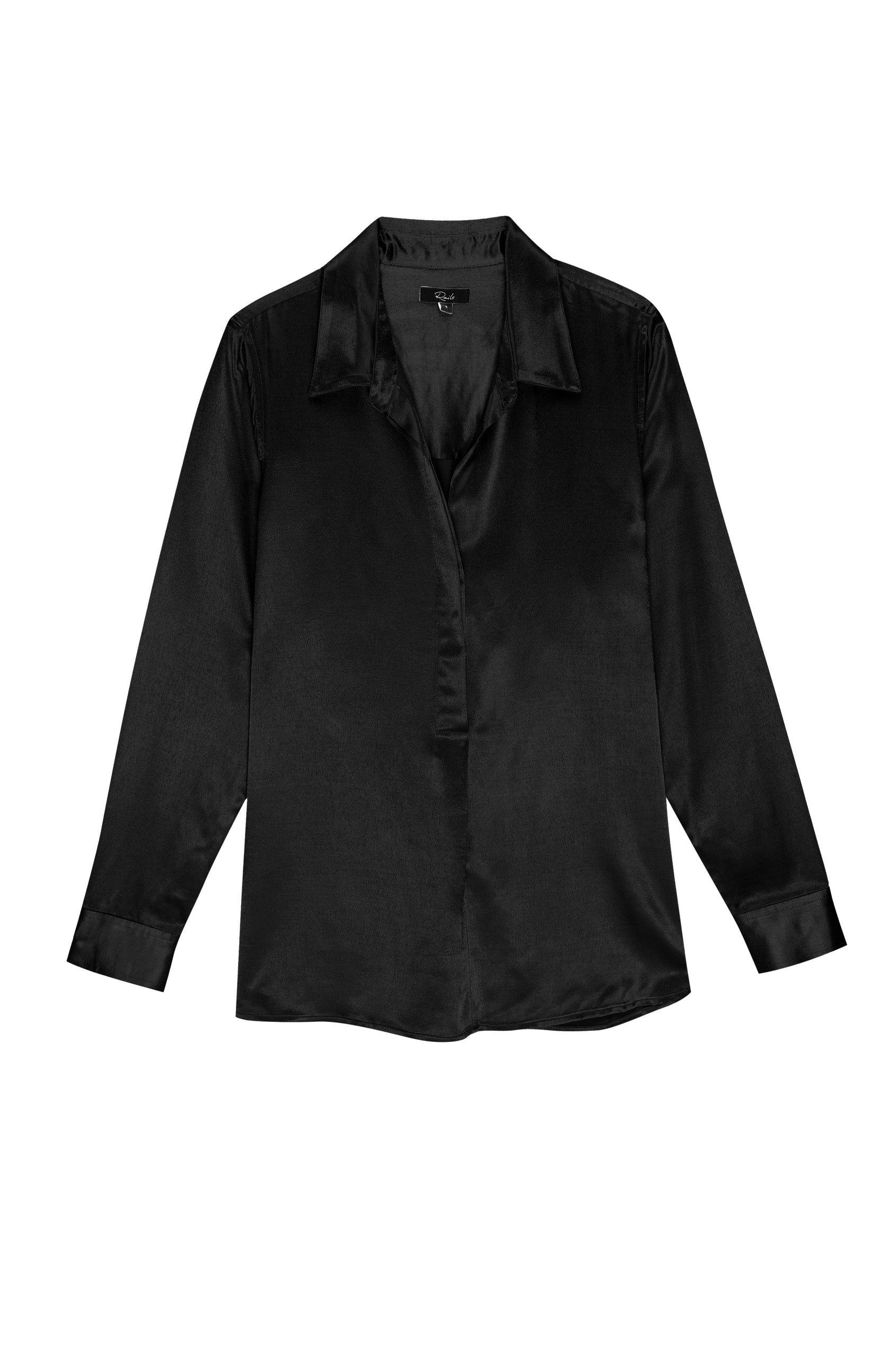 Nissa Black Blouse - flat