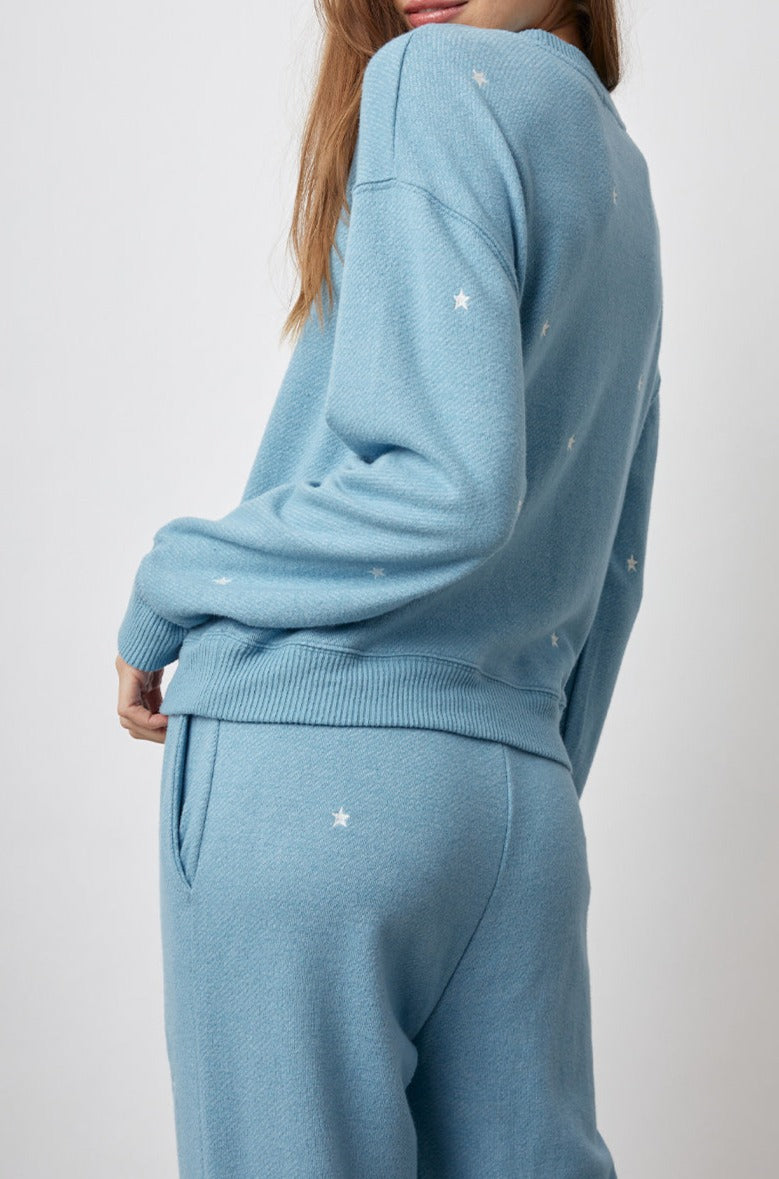 RAMONA SWEATSHIRT AQUA STARS - BACK SIDE BODY