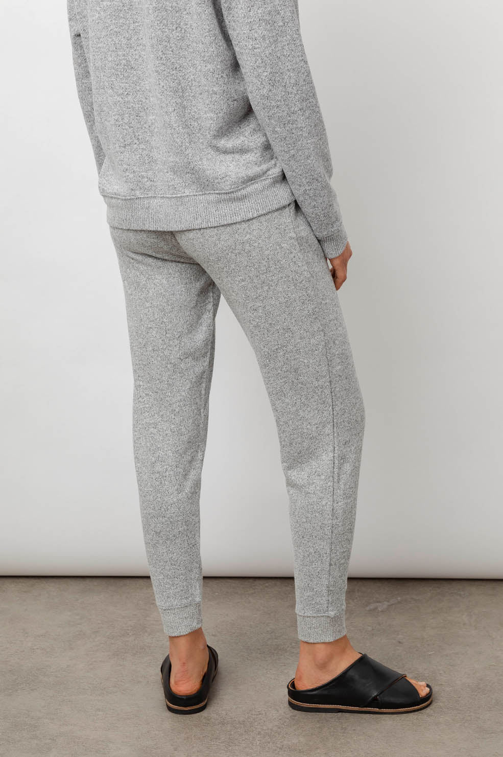 Oakland Melange Grey Drawstring Sweatpant- back