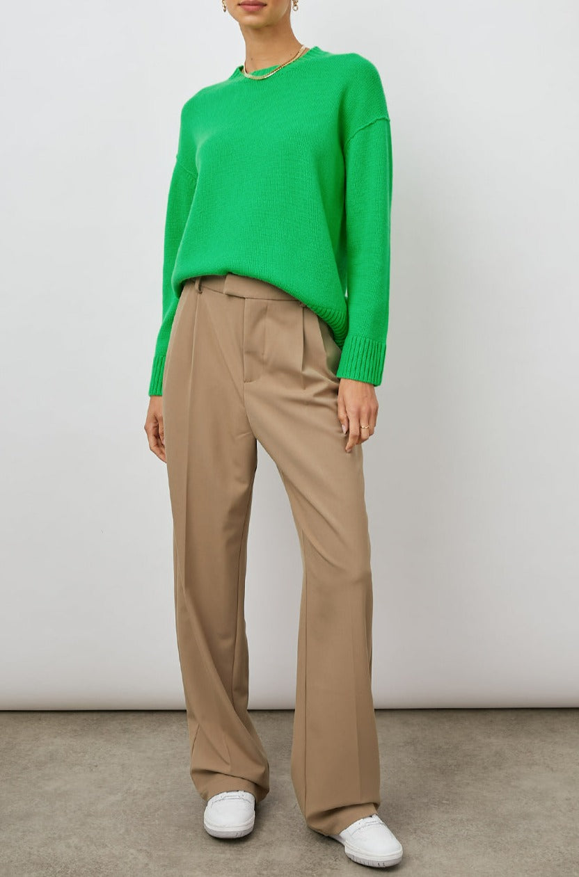 OLIVIA KELLY GREEN SWEATER- FULL FRONT BODY