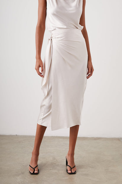 PAIGE SKIRT IVORY - FRONT