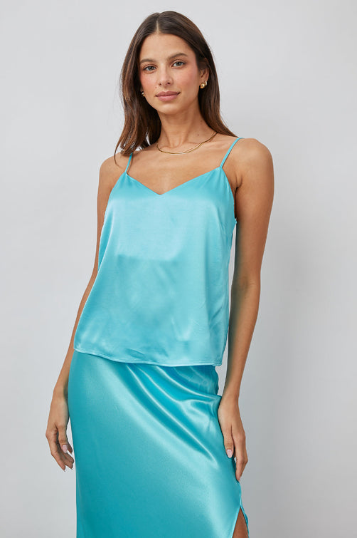 PAOLA AZURE TANK- FRONT UNTUCKED