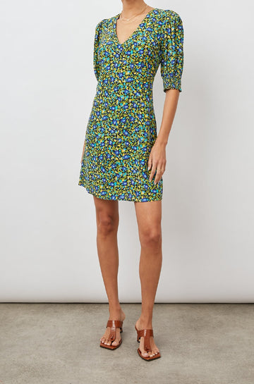 ROMA DRESS ABSTRACT GARDEN - FRONT FULL BODY