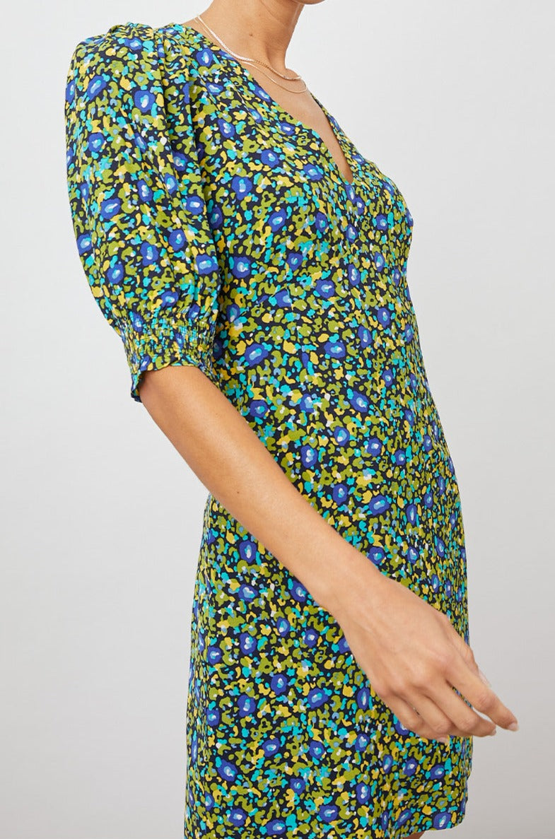 ROMA DRESS ABSTRACT GARDEN - SIDE BODY