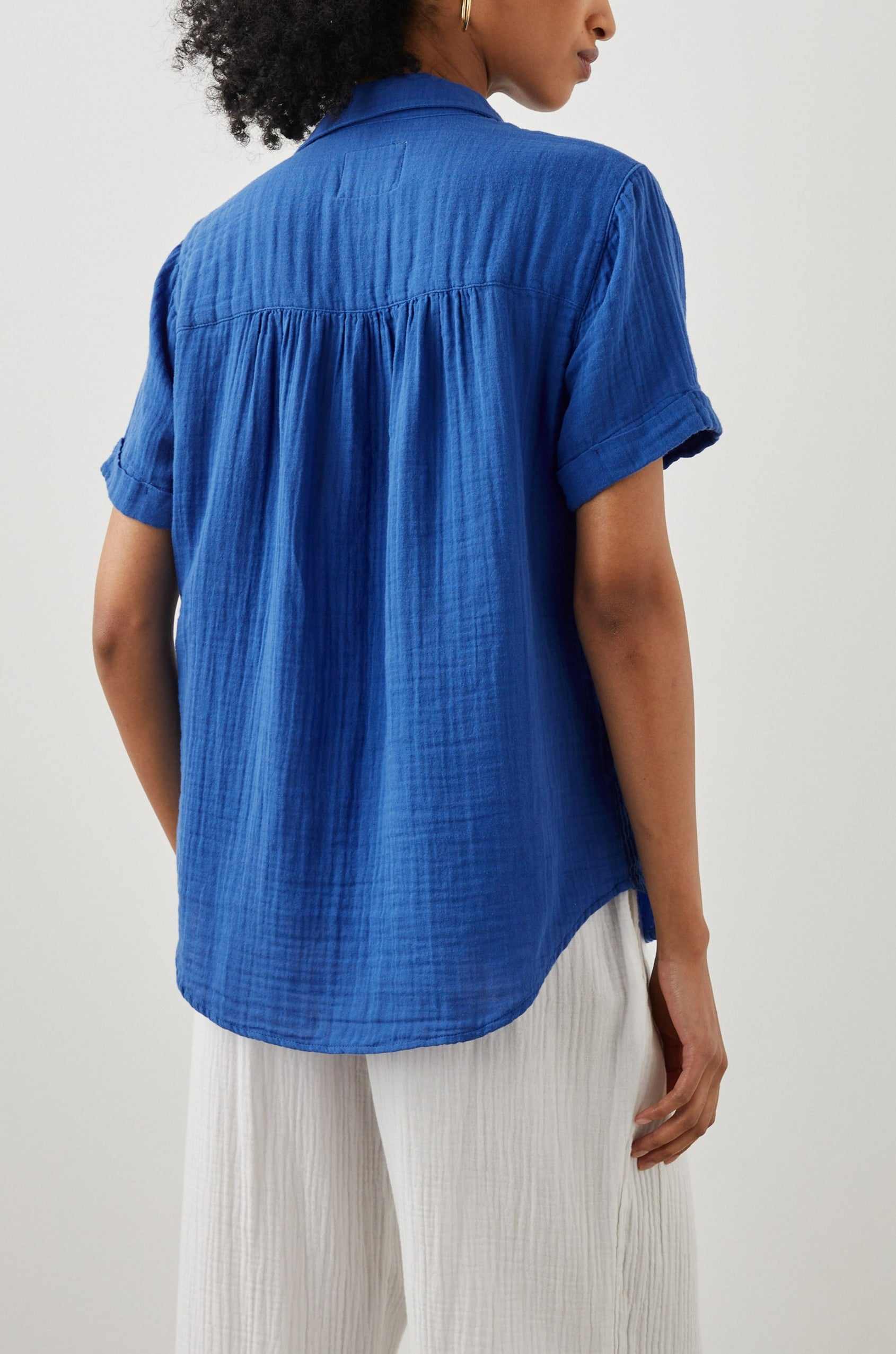 SAVANNAH SHIRT COBALT - BACK