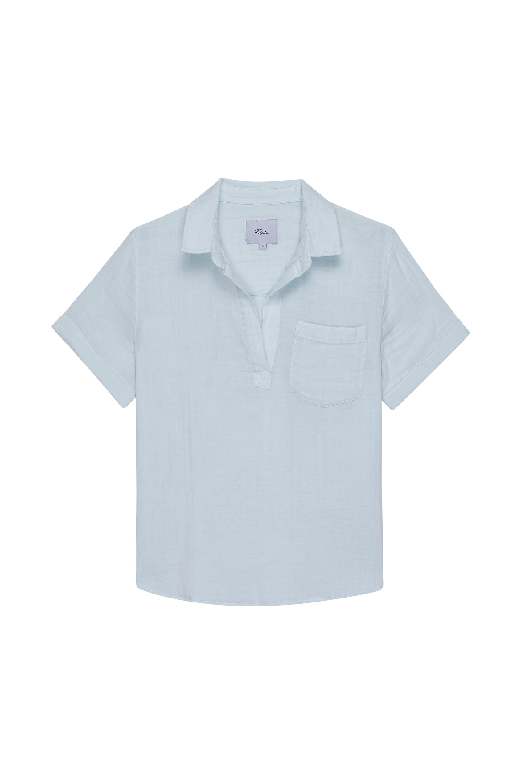 SAVANNAH SKY SHORT SLEEVE BLOUSE-FLAT