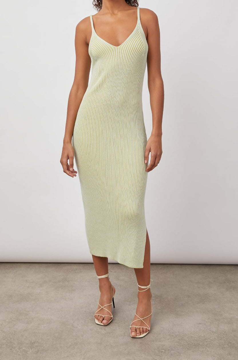 SHELBY AGAVE RIB DRESS- FRONT