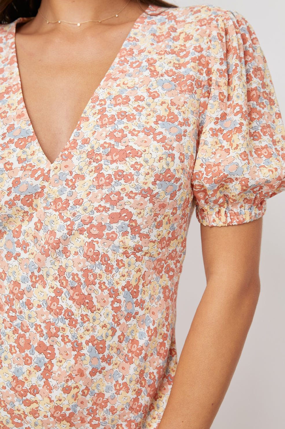 SHELLEY MULTI WILDFLOWER DRESS-DETAIL