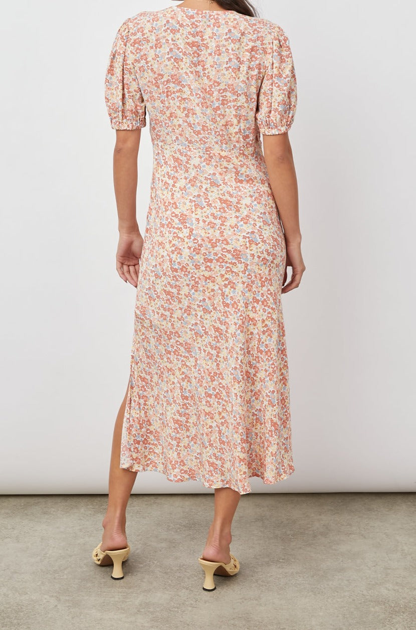 SHELLEY MULTI WILDFLOWER DRESS-BACK FULL BODY