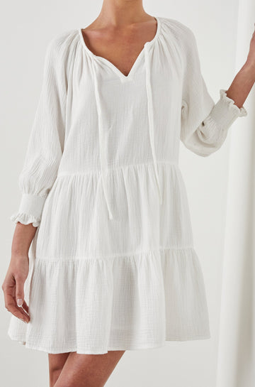 SIA DRESS WHITE - FRONT ANGLE