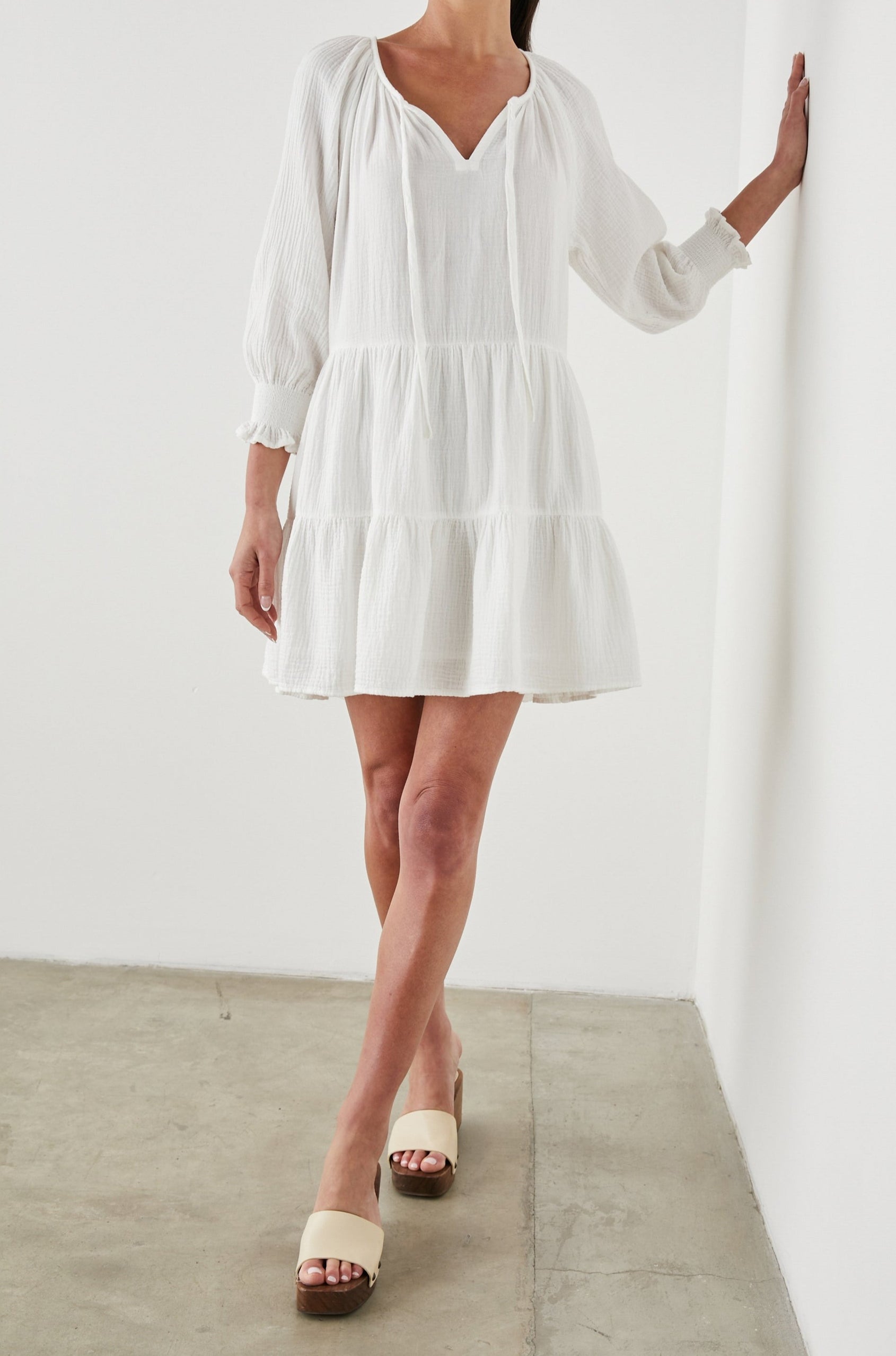 SIA DRESS WHITE - FRONT FULL BODY