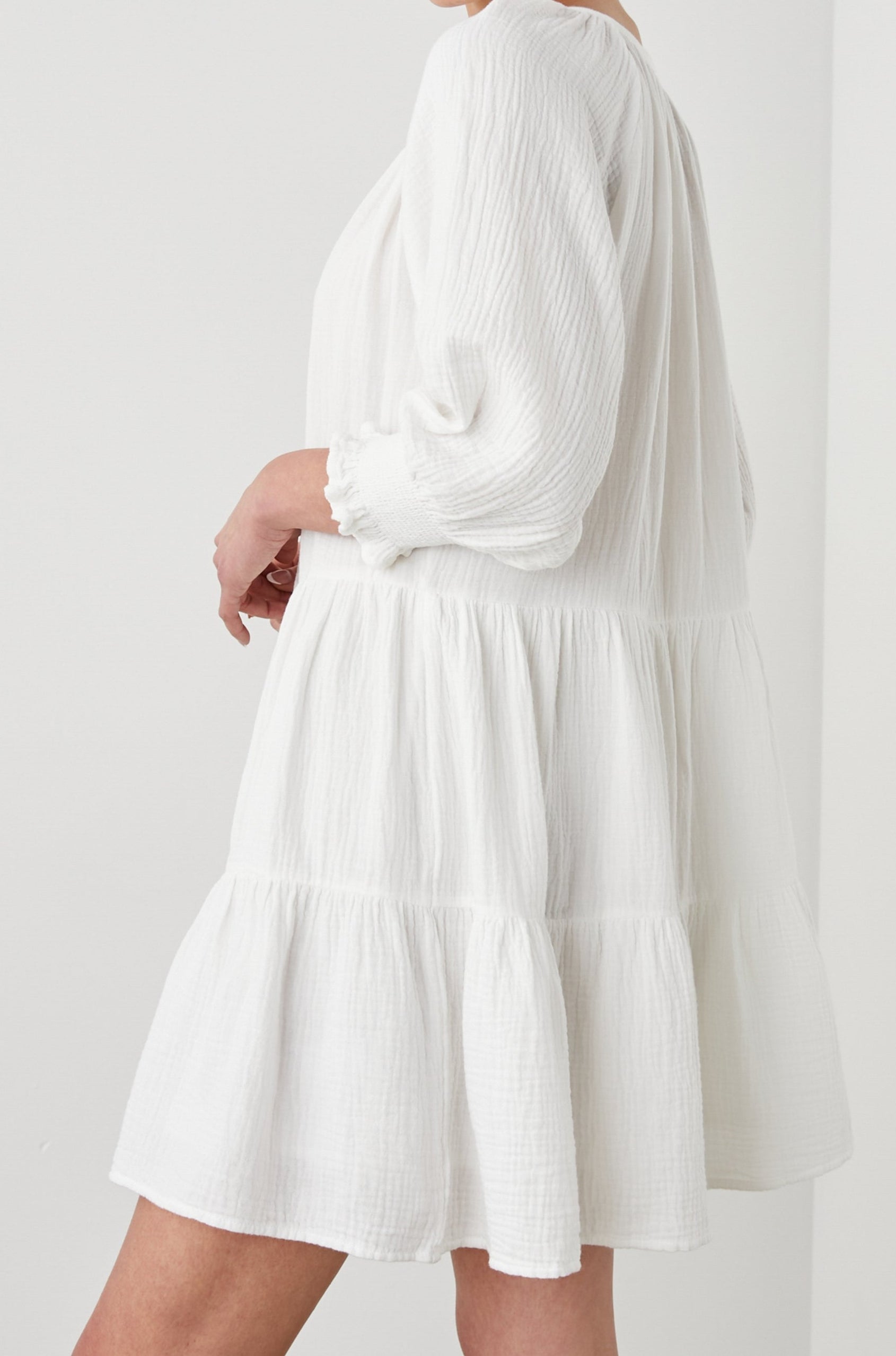 SIA DRESS WHITE - BACK ANGLE