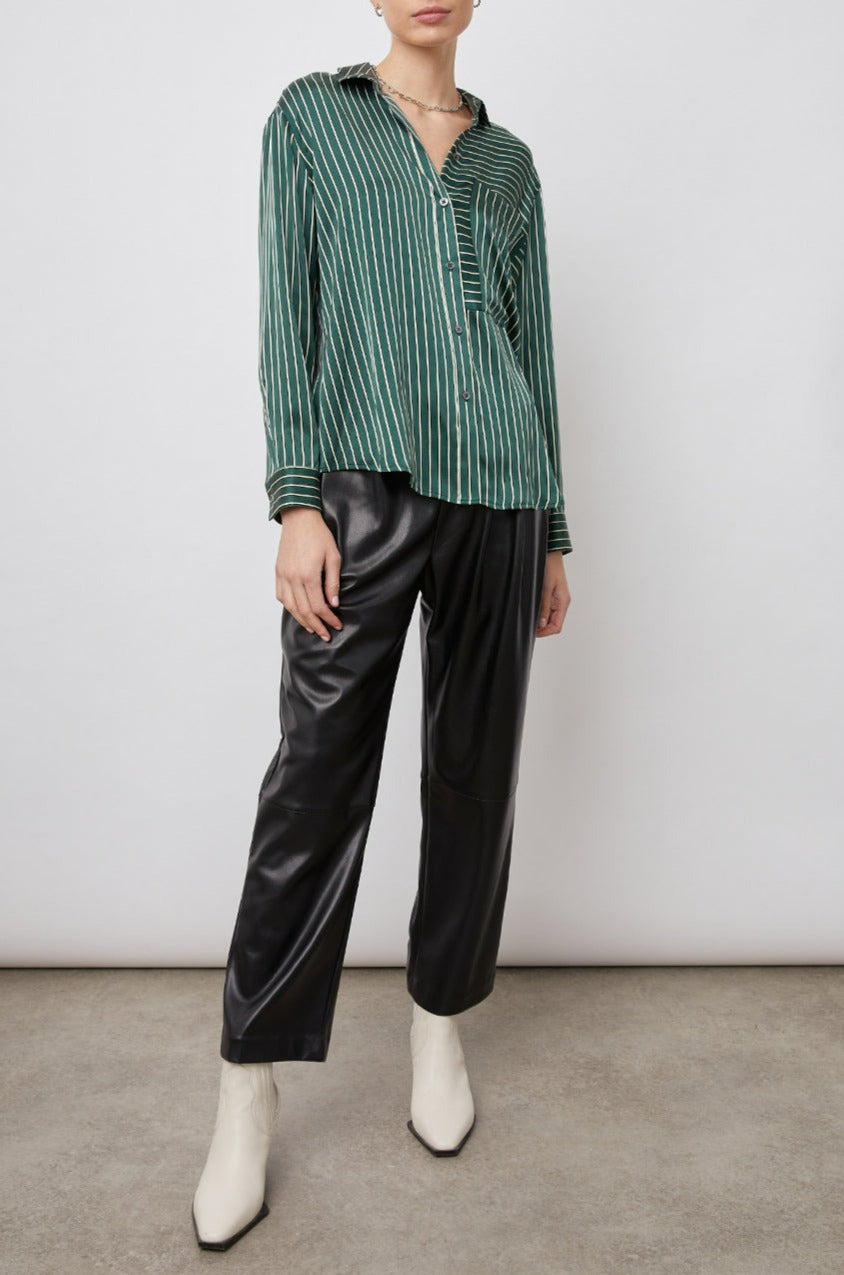 SPENCER FOREST STRIPE TOP- FULL FRONT BODY