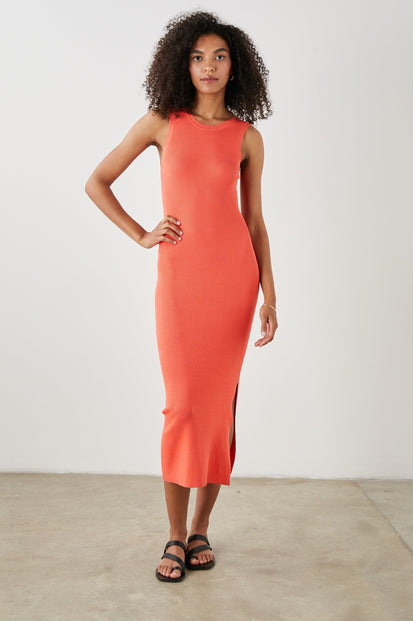 SYD DRESS CORAL - FRONT FULL BODY