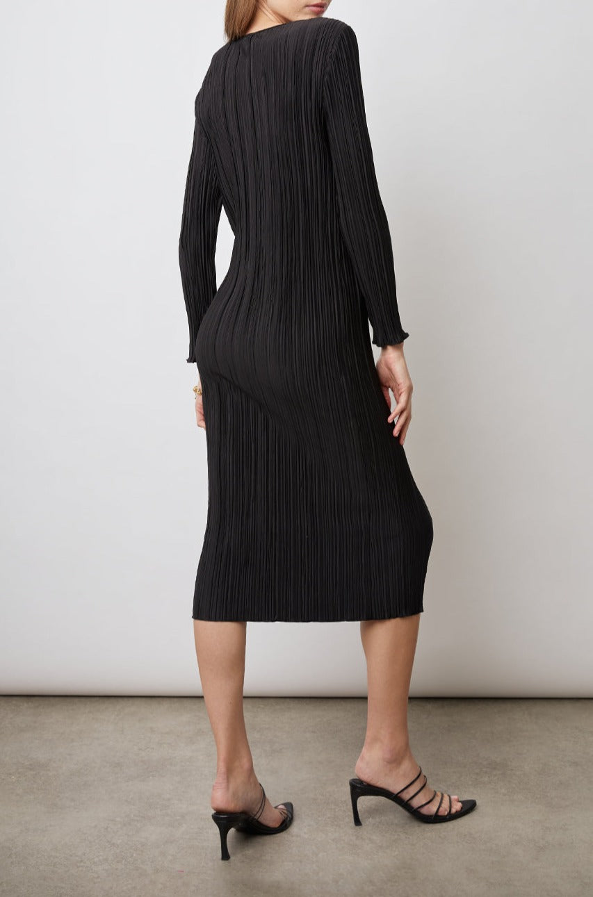 JORDY DRESS BLACK - BACK FULL BODY STANDING