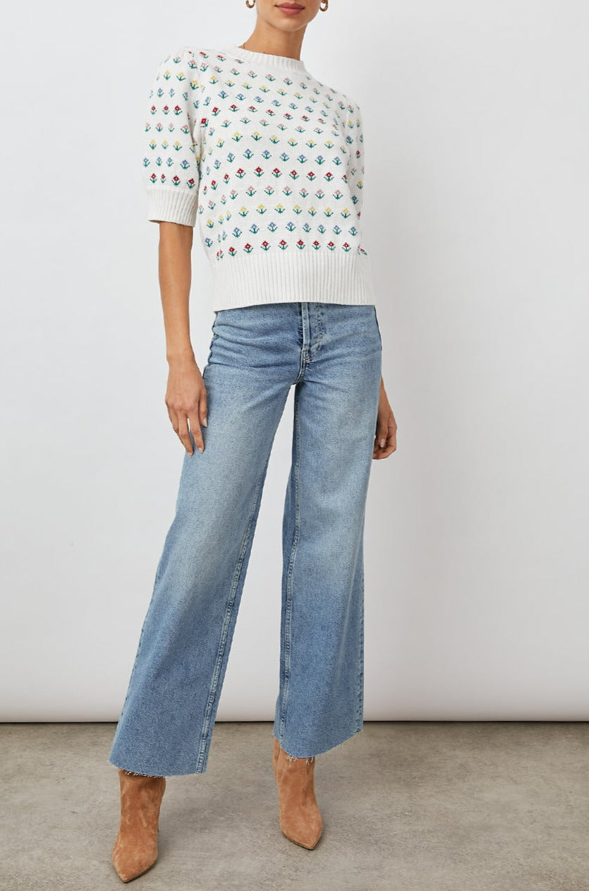 MARIE ALPINE FLORAL SWEATER-FULL FRONT BODY